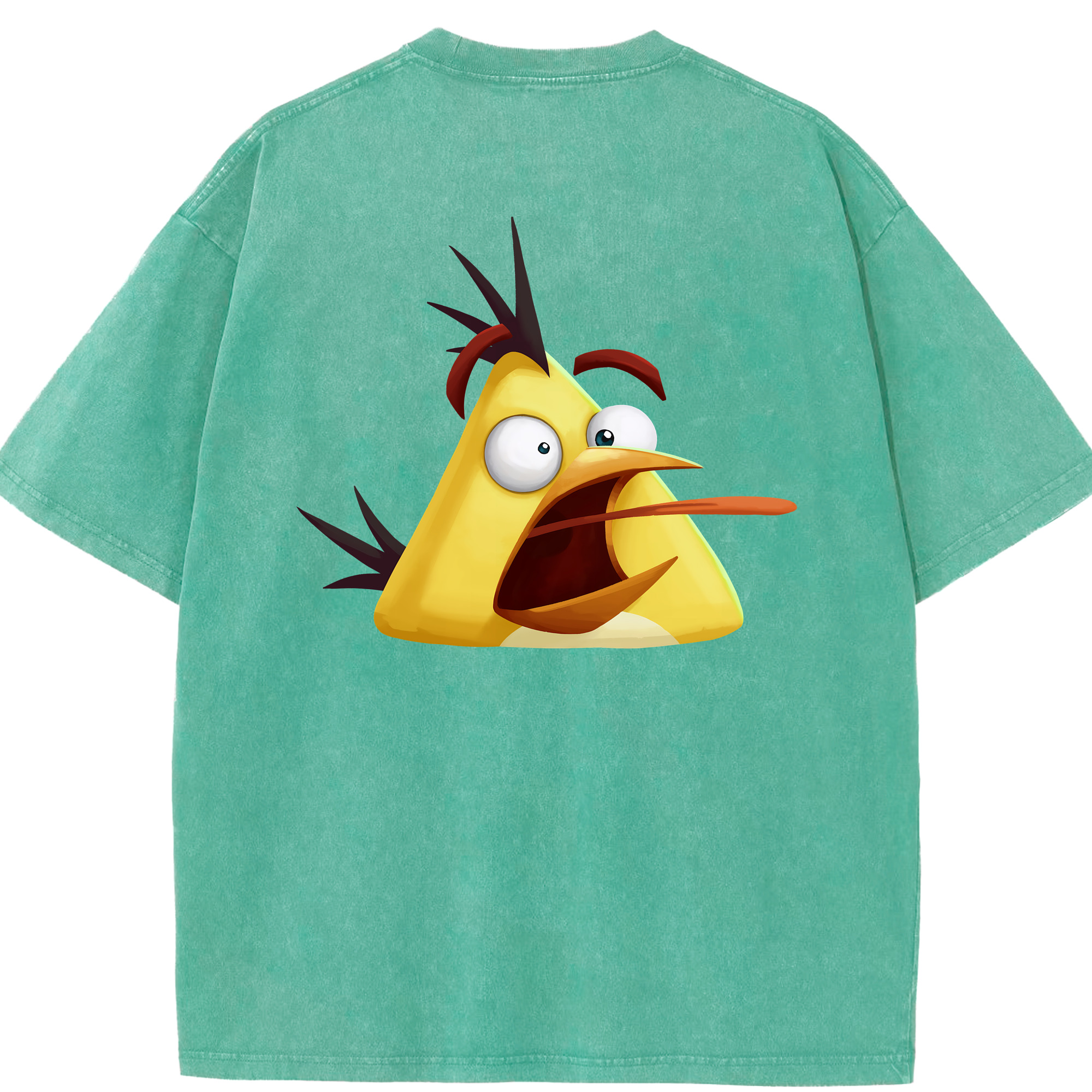 （画像用） Angry Birds アングリーバード 綿100% ヴィンテージ風 半袖Tシャツ（背面プリント）